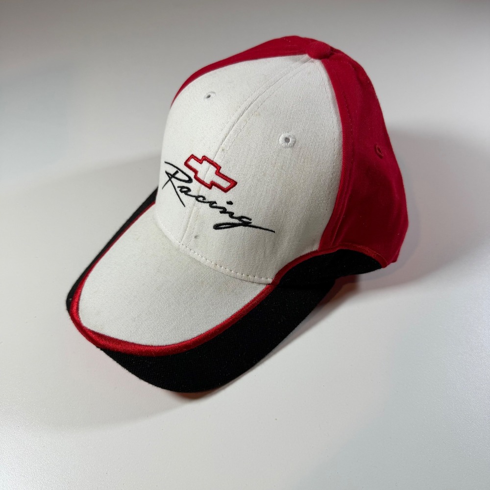 Chevrolet Racing Hat Mens OSFM Red White Excellent Embroidered H3 Sportgear Cap